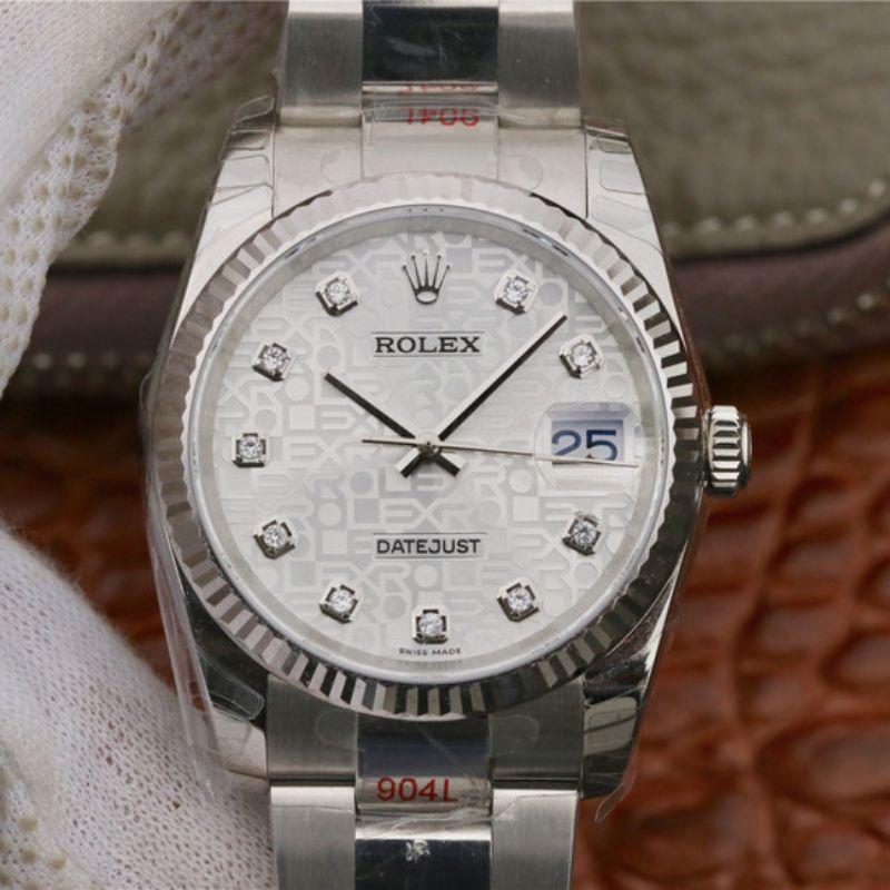Rolex Dupe Datejust 36 116234  1:1 Best Edition Swiss ETA2836-2 Silver Computer Dial - DEEPREPS