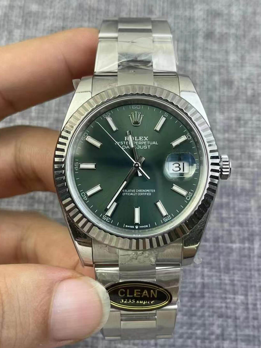 Replica Rolex Datejust M126334-0028 1:1 Best Edition Green Dial - DEEPREPS