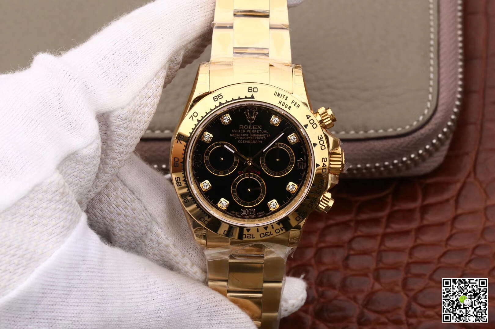 Replica Rolex Daytona Cosmograph M116508-0008 1:1 Best Edition Yellow Gold Diamonds Dial - DEEPREPS
