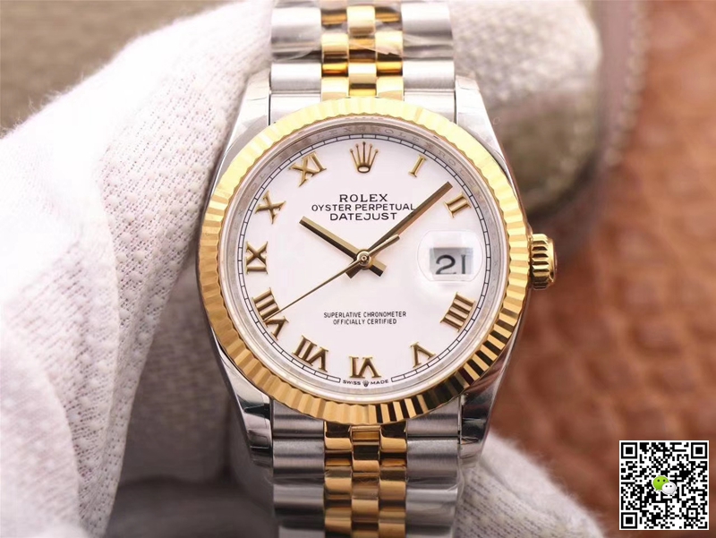 Replica Rolex Datejust M126233-0029 1:1 Best Edition White Dial Swiss ETA3235 - DEEPREPS