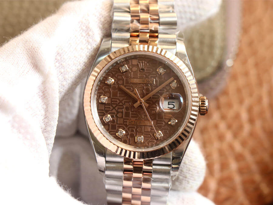 Replica Rolex Datejust M126231-0025 1:1 Best Edition Rose Gold Chocolate Color Dial - DEEPREPS