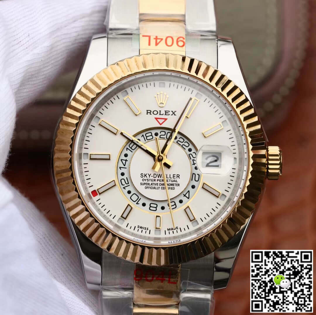 Replica Rolex Sky Dweller M326933-0009 1:1 Best Edition  White Dial - DEEPREPS