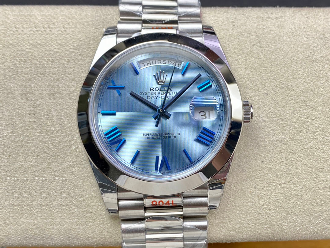 Replica Rolex Day Date M228206-0001 1:1 Best Edition Blue Dial - DEEPREPS