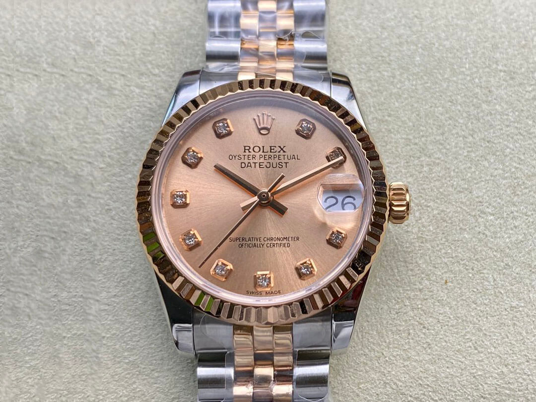 Replica Rolex Datejust M278271-0024 31MM 1:1 Best Edition Rose Gold Dial - DEEPREPS