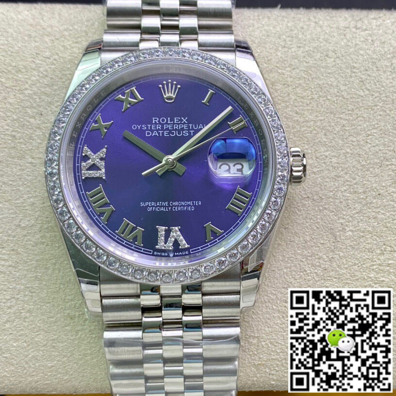 Replica Rolex Datejust M126284RBR-0013 1:1 Best Edition Purple Dial - DEEPREPS