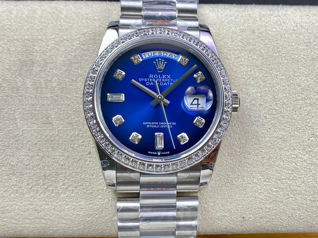 Replica Rolex Day Date M128396TBR-0008 36MM 1:1 Best Edition Diamond Bezel - DEEPREPS