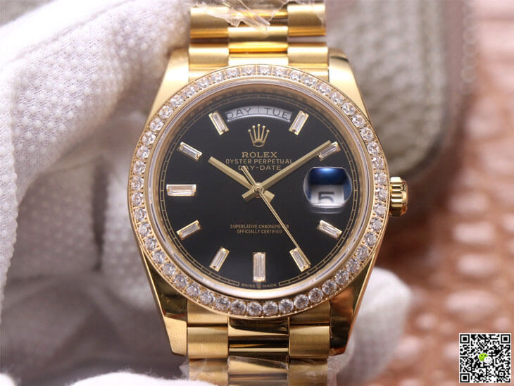 Replica Rolex Day Date M228348RBR-0001 1:1 Best Edition Black Dial - DEEPREPS