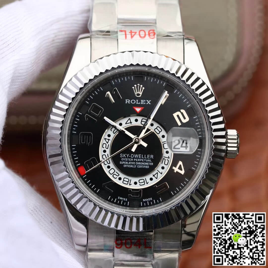 Replica Rolex Sky Dweller 326939 1:1 Best Edition  Black Dial - DEEPREPS