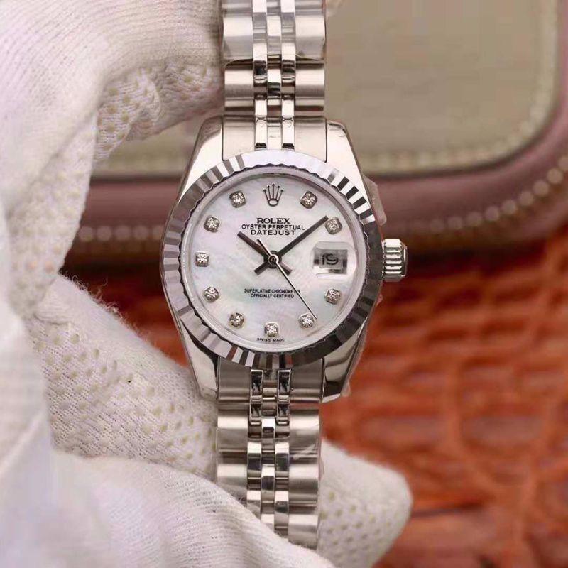 Replica Rolex Lady Datejust 28MM 1:1 Best Edition Swiss NH05 Movement White Dial - DEEPREPS
