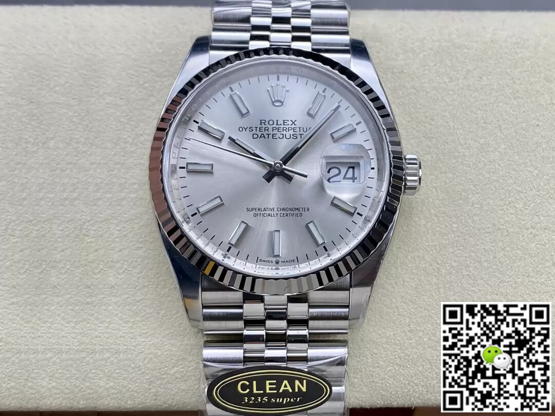 Replica Rolex Datejust M126234-0013 36MM 1:1 Best Edition Silver Dial - DEEPREPS