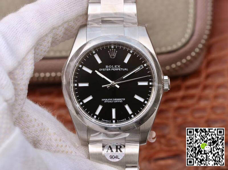 Replica Rolex Oyster Perpetual 114300 39mm 1:1 Best Edition Swiss ETA3132 Black Dial - DEEPREPS
