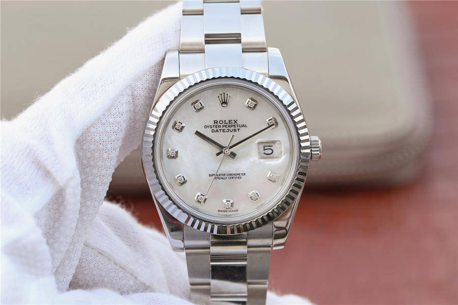 Replica Rolex Datejust M126334-0019 1:1 Best Edition White Mother-Of-Pearl Dial - DEEPREPS