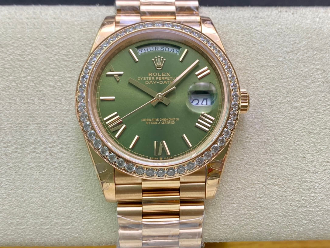 Replica Rolex Day Date M228345RBR-0011 1:1 Best Edition Green Dial - DEEPREPS