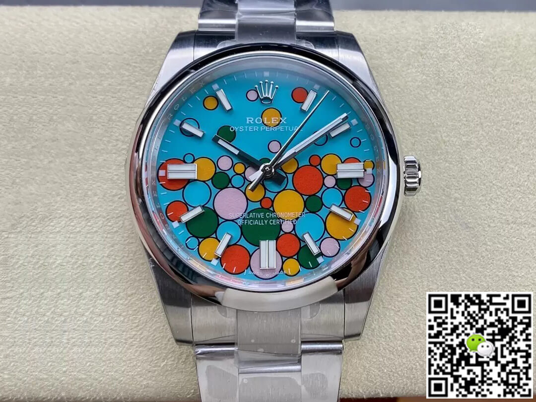 Replica Rolex Oyster Perpetual M124300-0008 41MM 1:1 Best Edition Turquoise Blue Dial - DEEPREPS