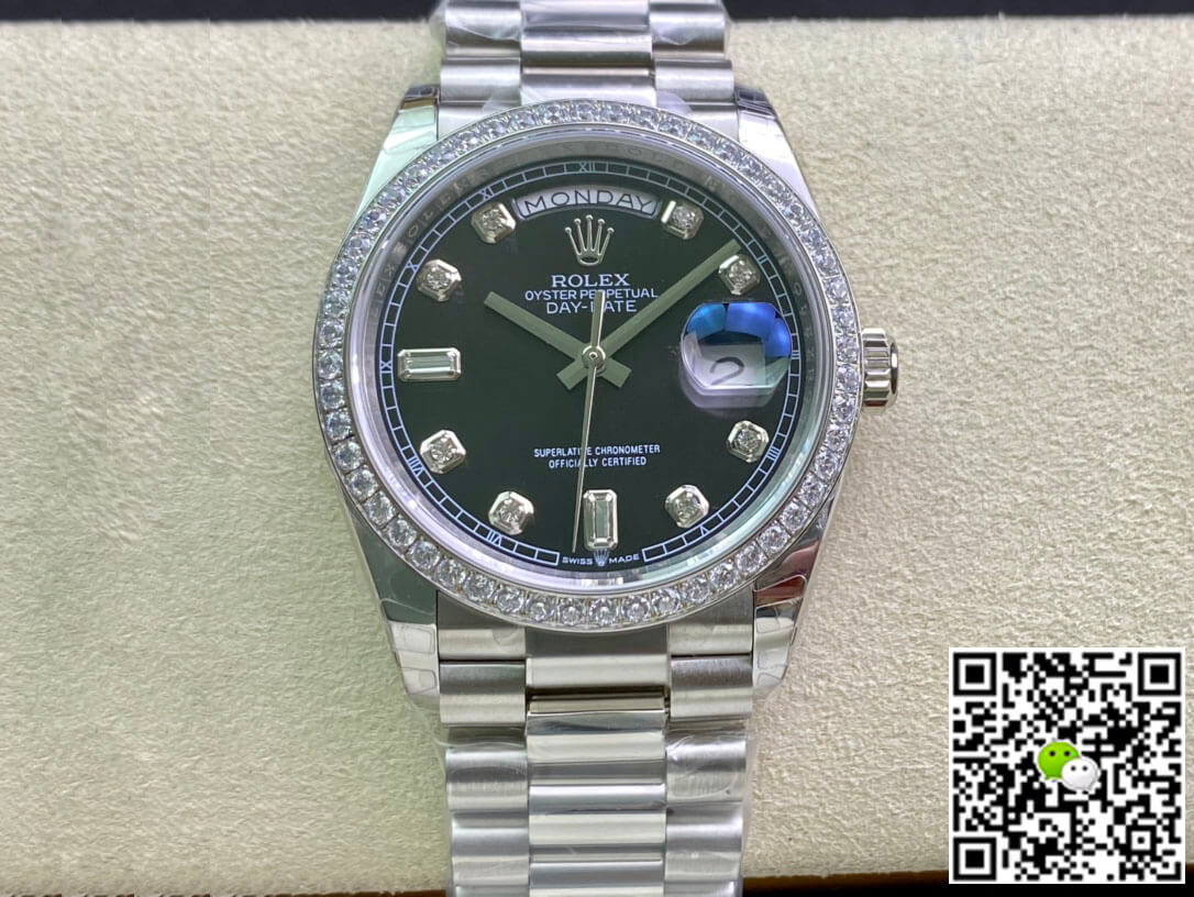 Replica Rolex Day Date 118346 36MM 1:1 Best Edition Black Dial - DEEPREPS