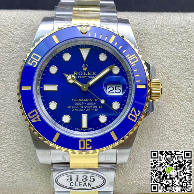 Rolex Submariner Replica 116613LB-97203 1:1 Best Edition V4 Blue Bezel - DEEPREPS