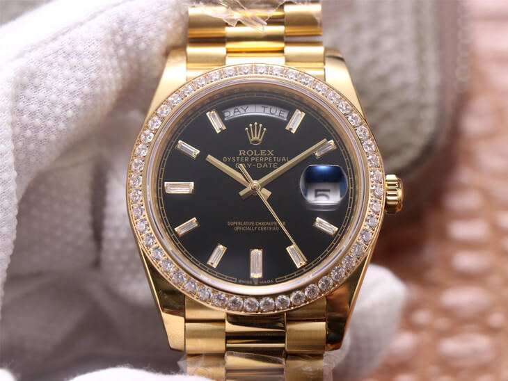 Replica Rolex Day Date M228348RBR-0001 1:1 Best Edition Black Dial - DEEPREPS