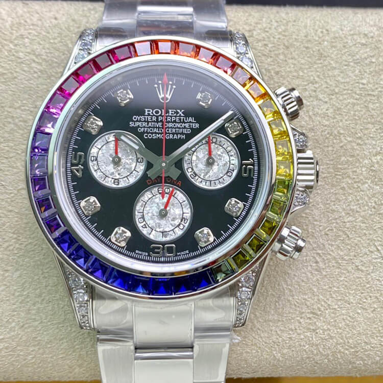 Replica Rolex Daytona 116599 RBOW 1:1 Best Edition Black Dial - DEEPREPS