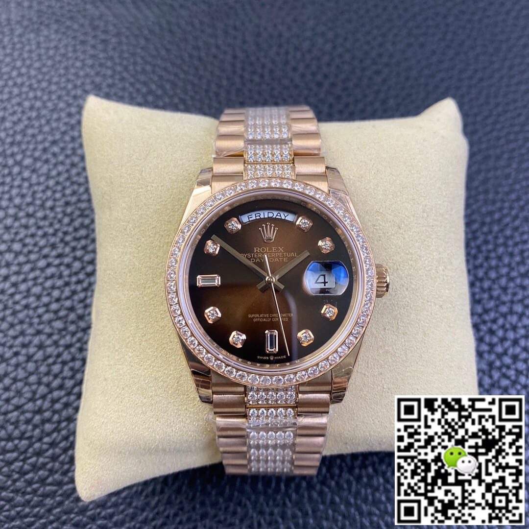 Replica Rolex Day Date M128345rbr-0041 1:1 Best Edition Brown Dial - DEEPREPS