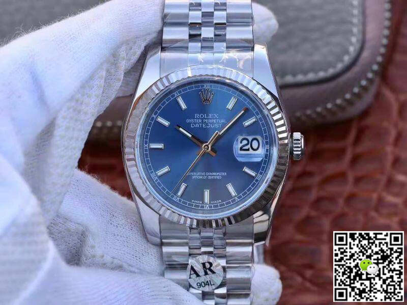 Rolex Dupe Datejust 36mm M126334-0002 1:1 Best Edition Swiss ETA3135 Blue Dial - DEEPREPS