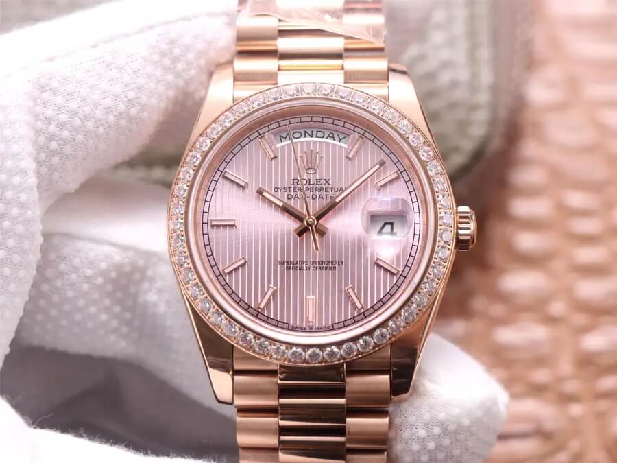 Replica Rolex Day Date M228345RBR-0010 1:1 Best Edition Rose Gold - DEEPREPS