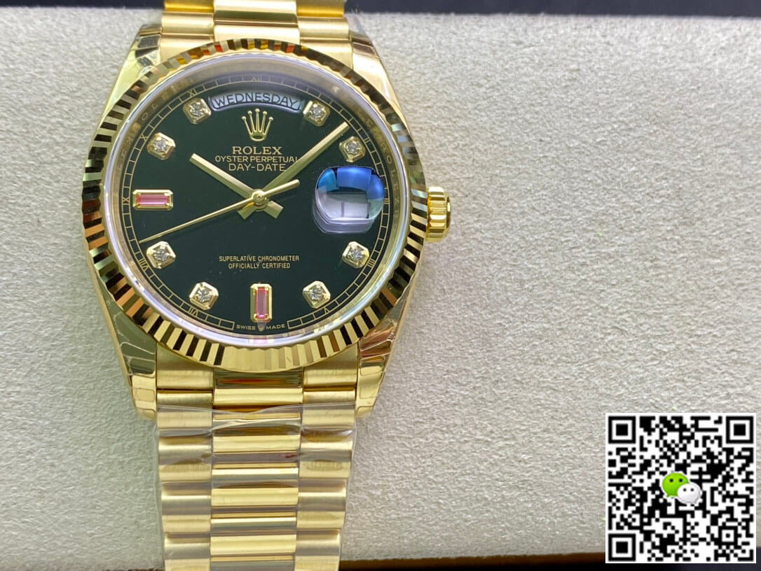 Replica Rolex Day Date 118208 1:1 Best Edition Black Dial - DEEPREPS