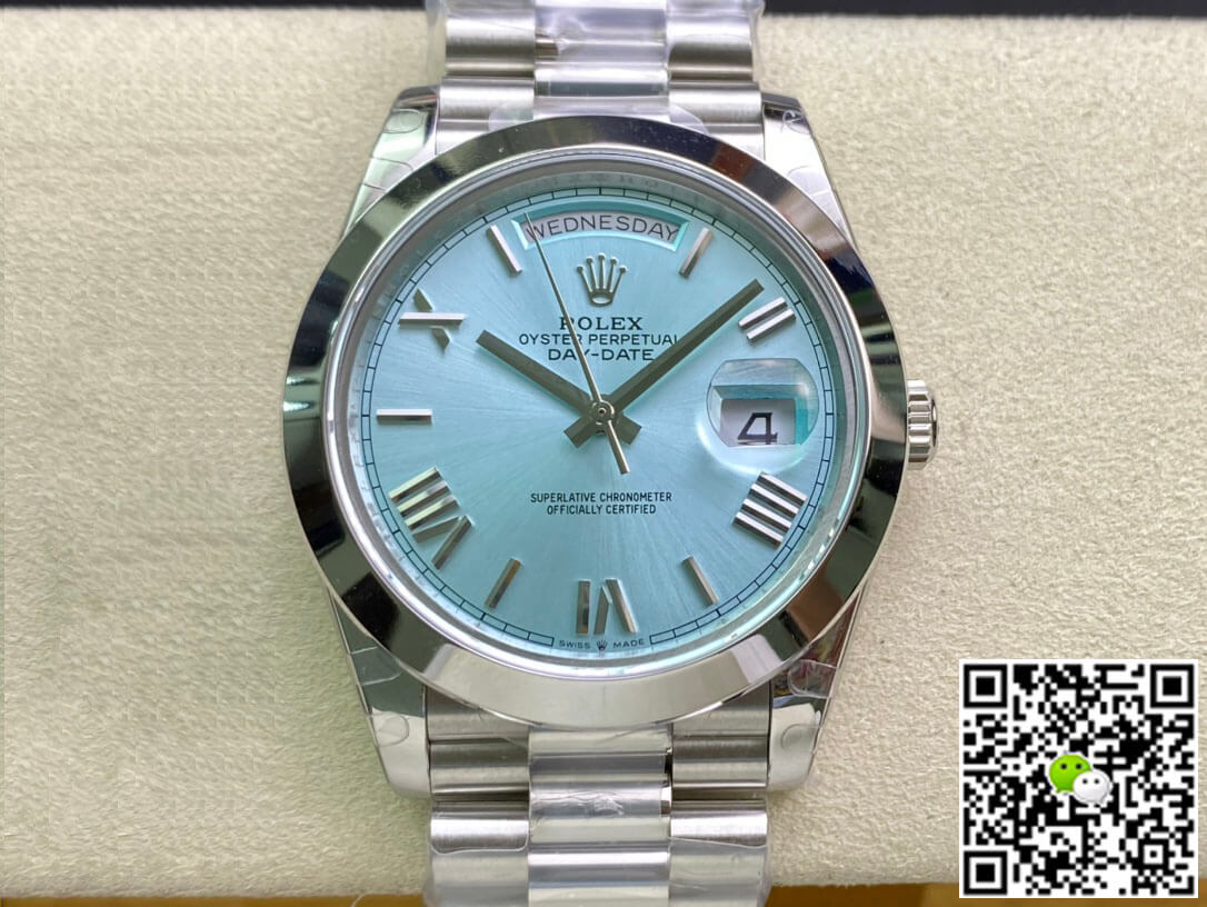 Replica Rolex Day Date M228206-0044 1:1 Best Edition Ice Blue Dial - DEEPREPS