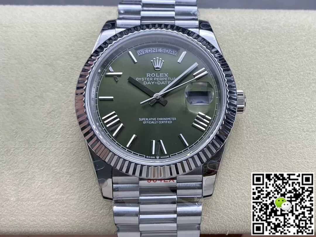 Replica Rolex Day Date M228236-0008 1:1 Best Edition V2 Green Dial - DEEPREPS