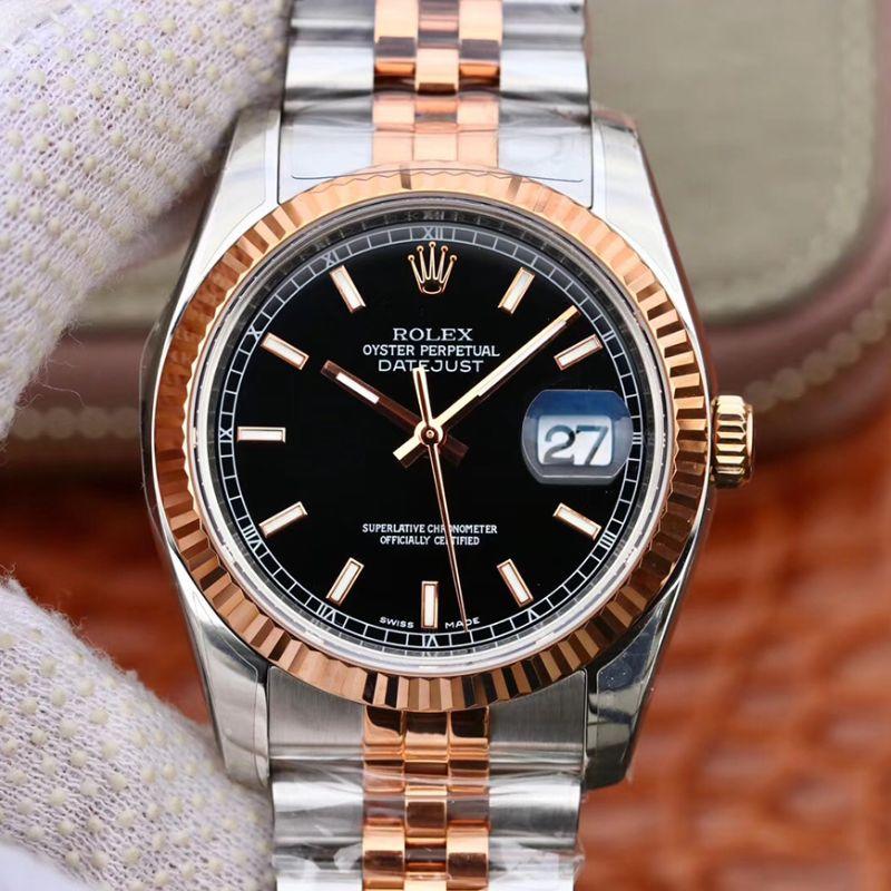 Rolex Dupe Datejust 36MM 126231 Men Watches 1:1 Best Edition Swiss ETA3135 Black Dial - DEEPREPS