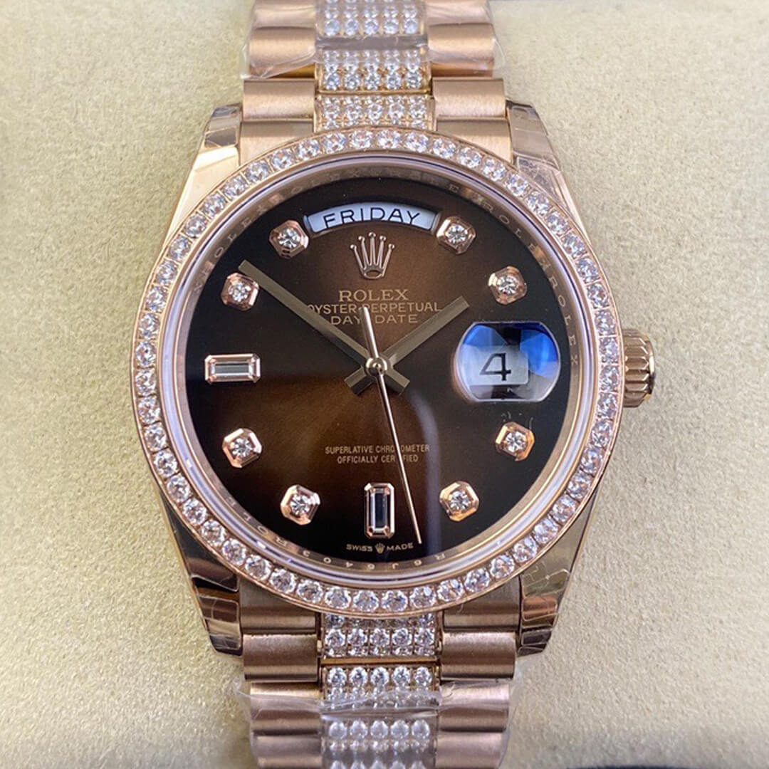Replica Rolex Day Date M128345rbr-0041 1:1 Best Edition Brown Dial - DEEPREPS