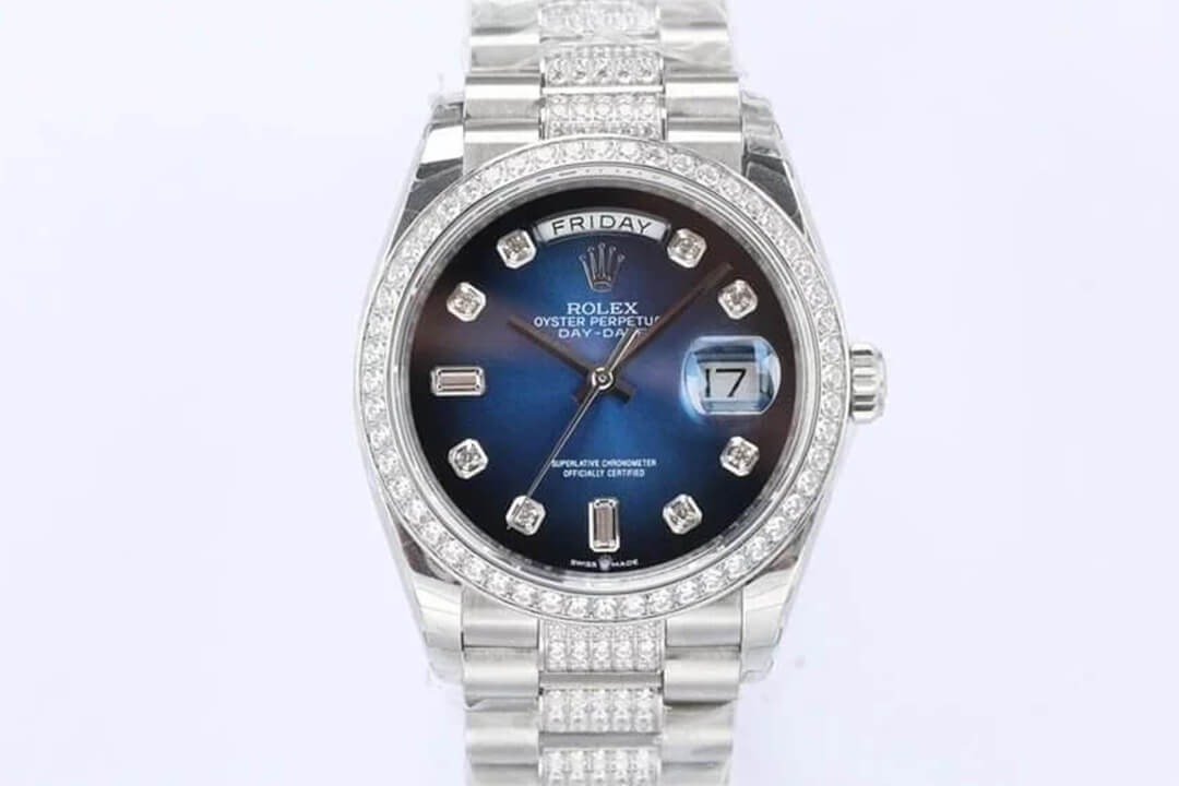 Replica Rolex Day Date M128349RBR-0016 1:1 Best Edition Blue Dial - DEEPREPS
