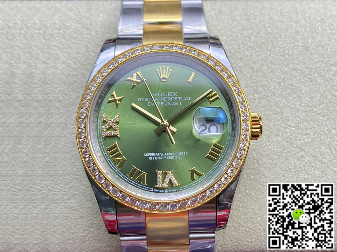 Replica Rolex Datejust M126283RBR-0012 1:1 Best Edition Green Dial - DEEPREPS
