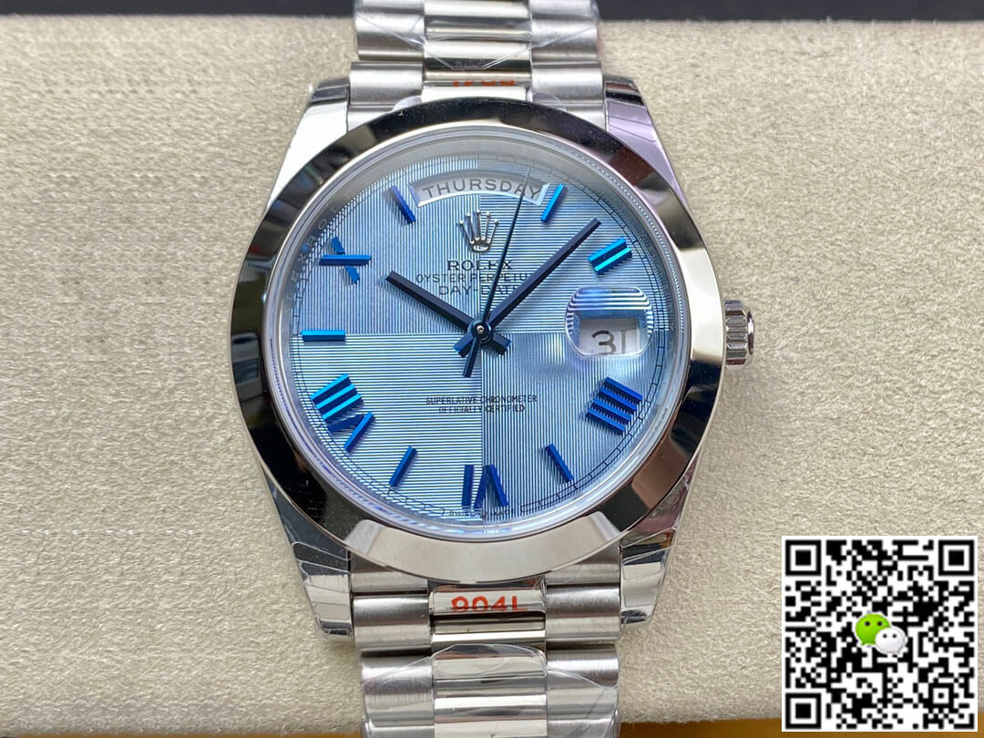 Replica Rolex Day Date M228206-0001 1:1 Best Edition Blue Dial - DEEPREPS