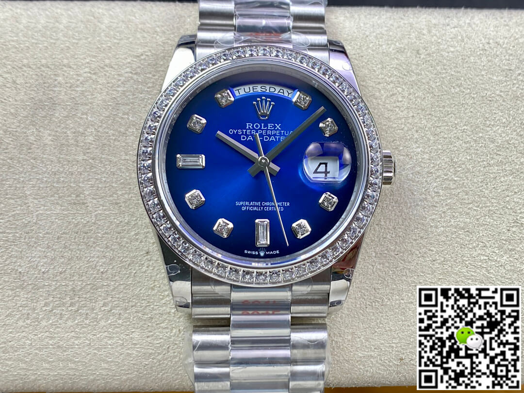Replica Rolex Day Date M128396TBR-0008 36MM 1:1 Best Edition Diamond Bezel - DEEPREPS