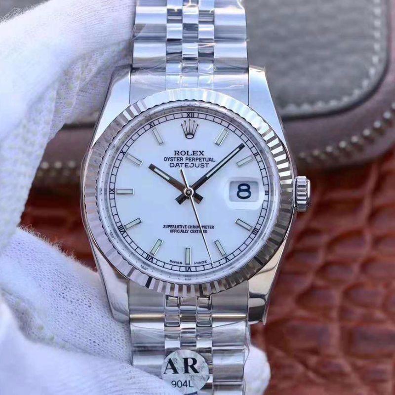 Rolex Dupe Datejust 36mm 116234 1:1 Best Edition Swiss ETA3135 White Dial - DEEPREPS
