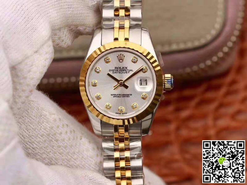 Replica Rolex Lady Datejust 28MM 1:1 Best Edition Swiss Original Imported NH05 18K Gold Plated - DEEPREPS