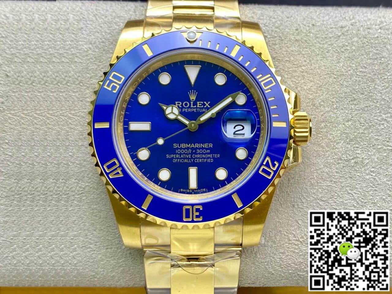Rolex Submariner Replica M116618LB-0003 1:1 Best Edition  Blue Dial - DEEPREPS