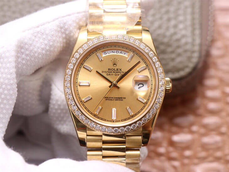 Replica Rolex Day Date M228348RBR-0002 1:1 Best Edition Champagne Dial - DEEPREPS
