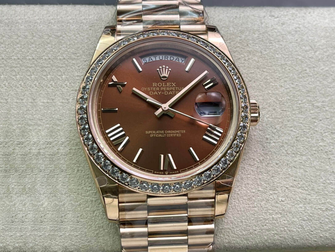Replica Rolex Day Date M228345RBR-0009 1:1 Best Edition Brown Dial - DEEPREPS