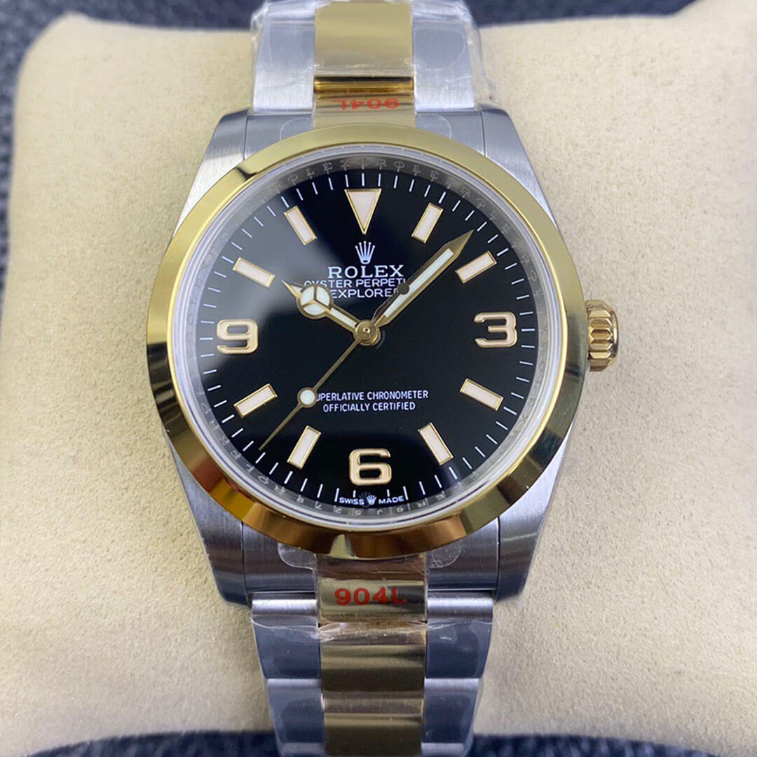 Replica Rolex Explorer M124273-0001 1:1 Best Edition Yellow Gold - DEEPREPS