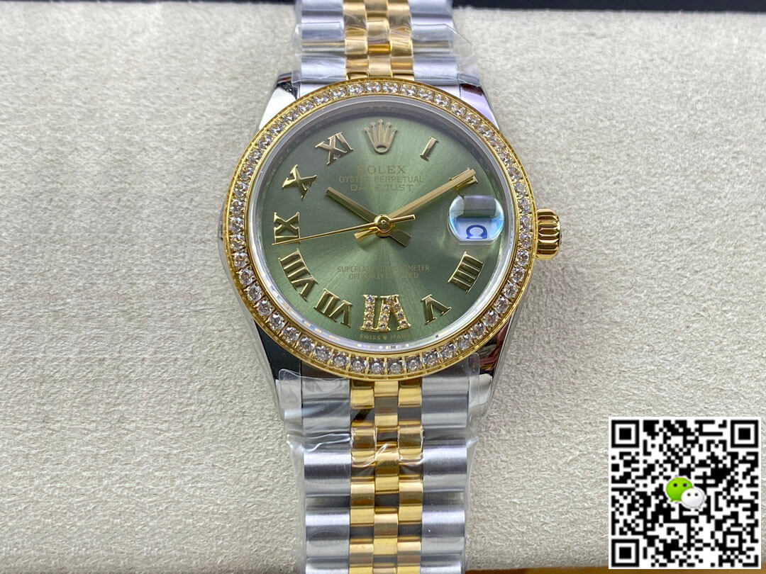 Replica Rolex Datejust M278383RBR-0016 31MM 1:1 Best Edition Green Dial - DEEPREPS