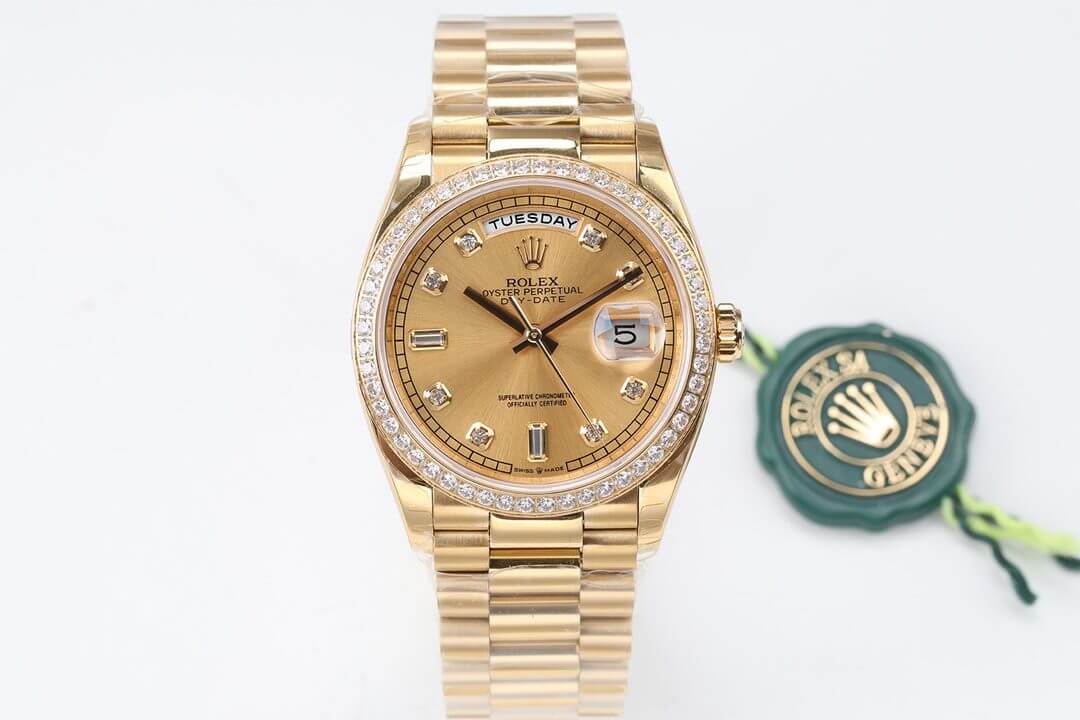 Replica Rolex Day Date M128348RBR-0008 1:1 Best Edition Diamond Dial - DEEPREPS