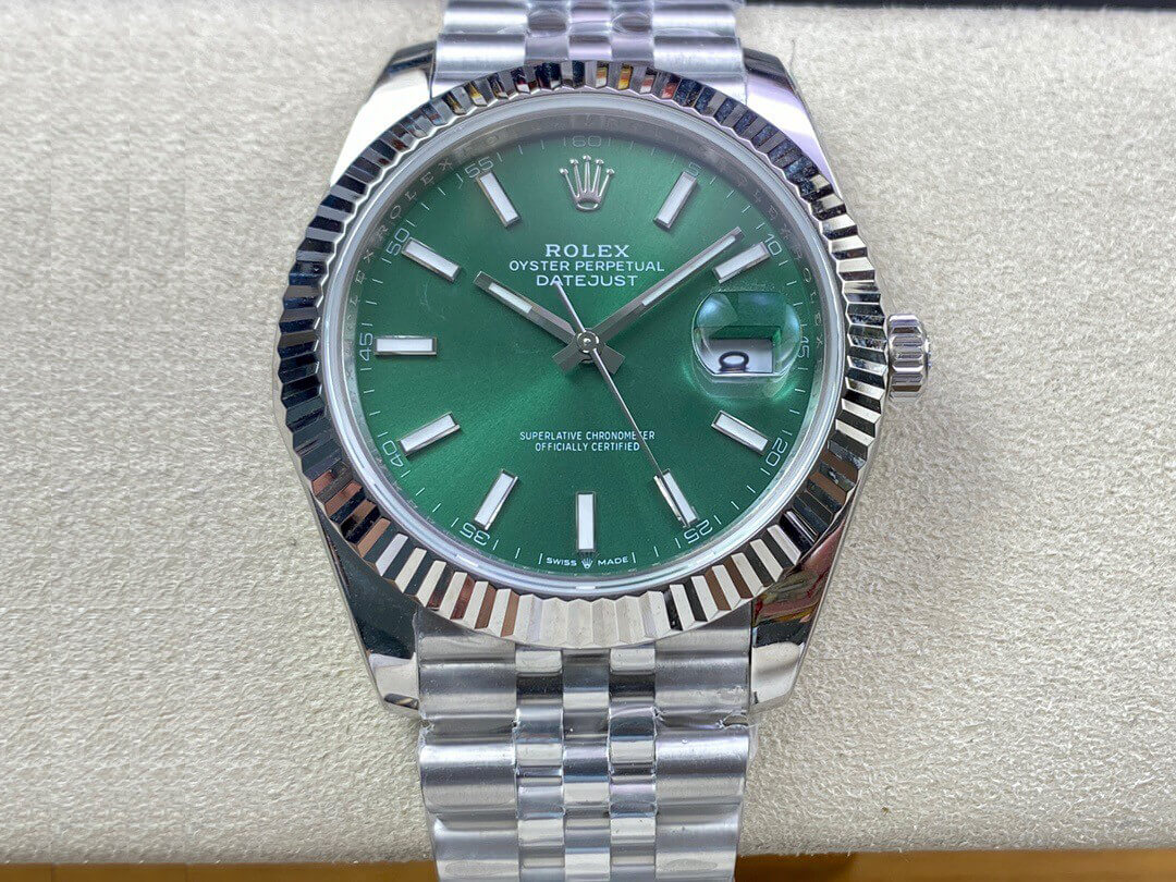 Replica Rolex Datejust M126334-0028 41MM 1:1 Best Edition Green Dial - DEEPREPS