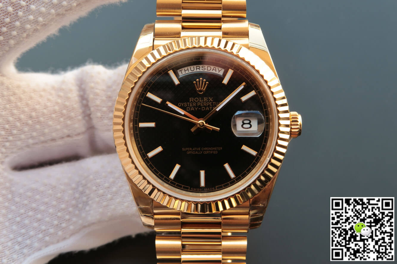 Replica Rolex Day Date M228238-0004 1:1 Best Edition Black Dial - DEEPREPS