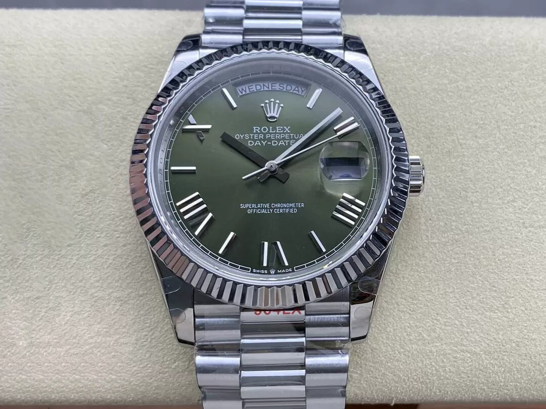 Replica Rolex Day Date M228236-0008 1:1 Best Edition V2 Green Dial - DEEPREPS
