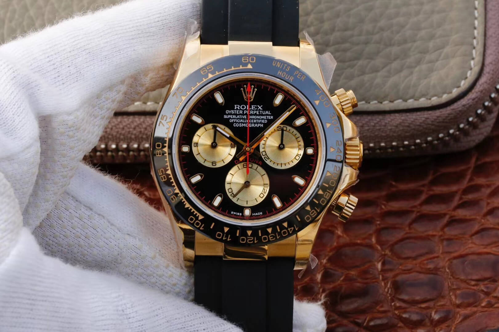 Replica Rolex Daytona Cosmograph M116518ln-0047 1:1 Best Edition Yellow Gold Chronograph - DEEPREPS