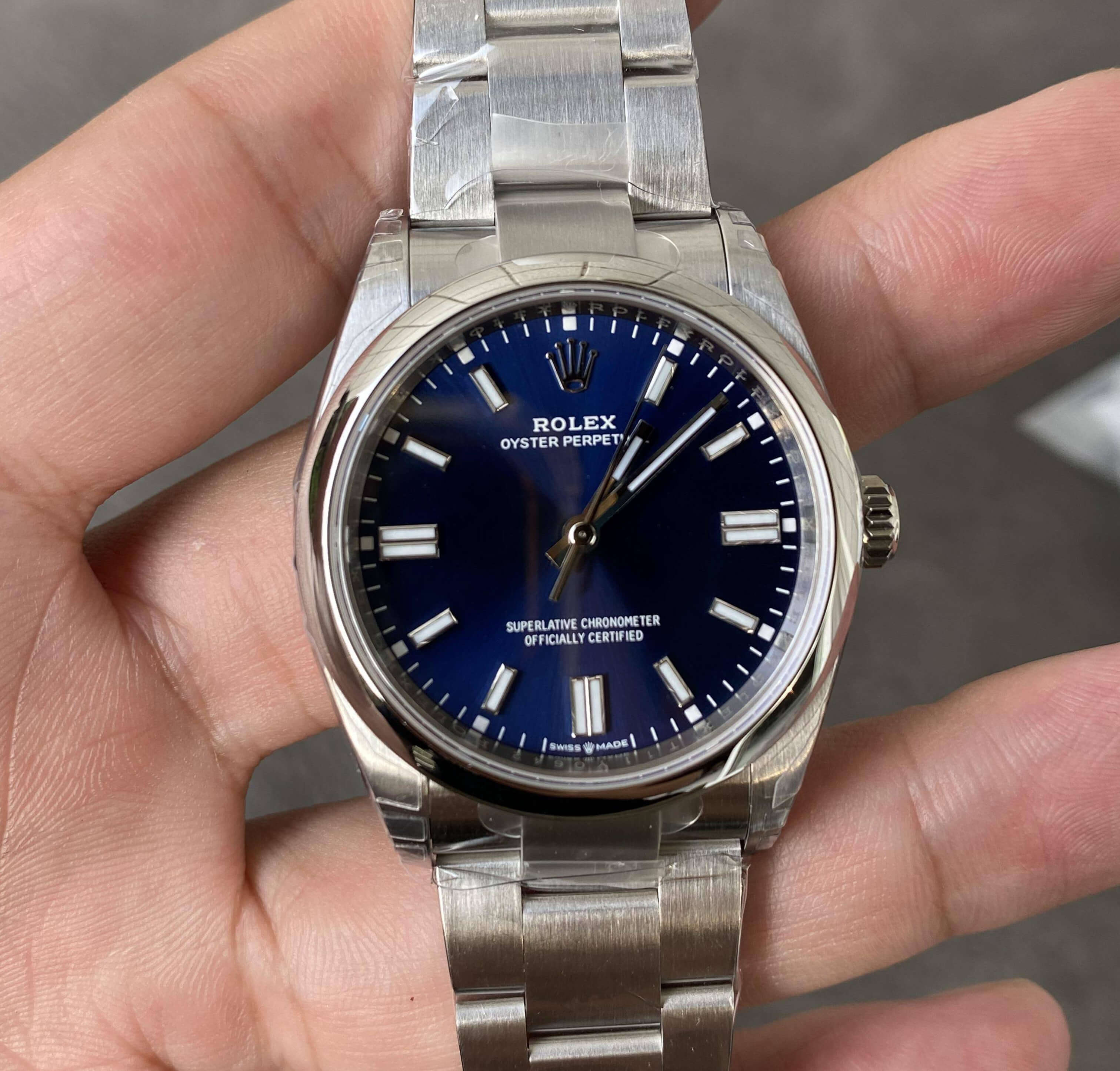 Replica Rolex Oyster Perpetual M126000-0003 36MM 1:1 Best Edition Blue Dial - DEEPREPS