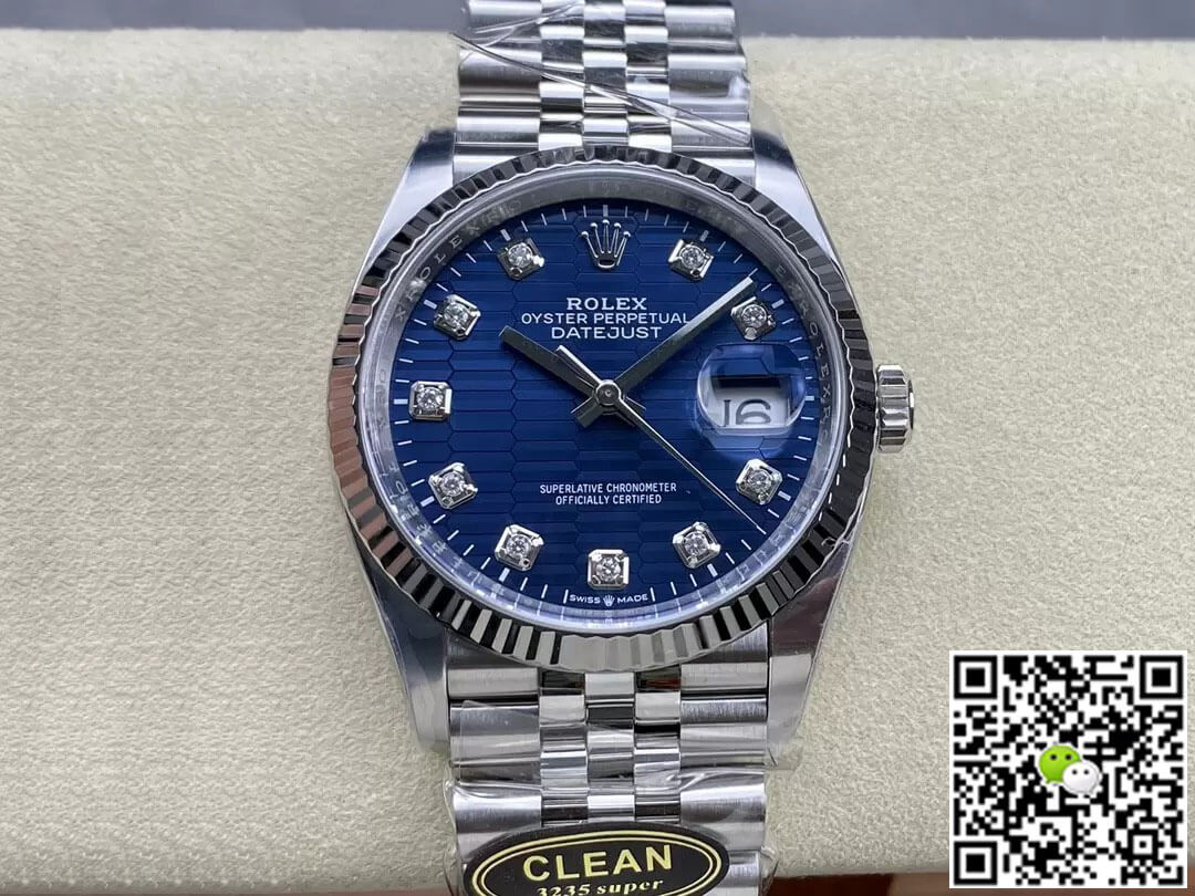 Replica Rolex Datejust M126234-0057 36MM 1:1 Best Edition Blue Dial - DEEPREPS