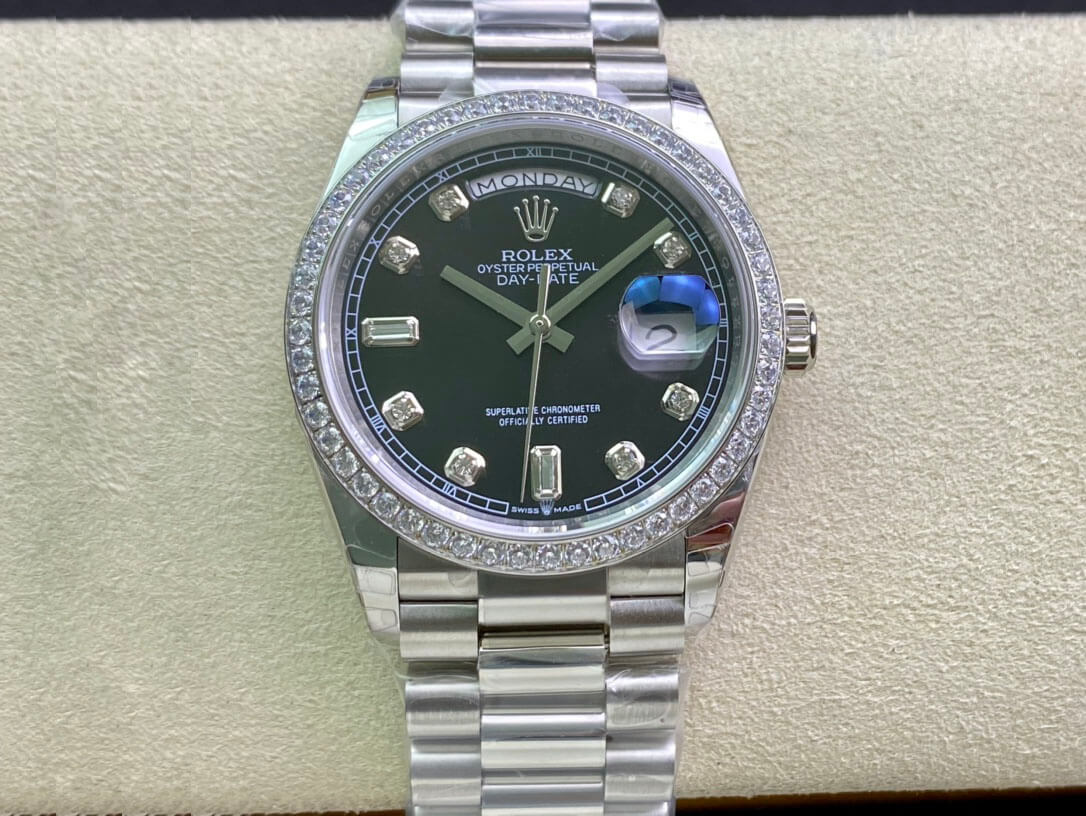 Replica Rolex Day Date 118346 36MM 1:1 Best Edition Black Dial - DEEPREPS