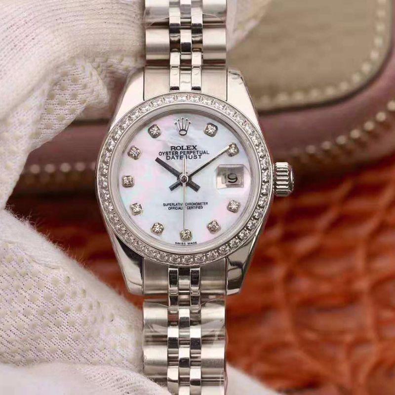 Replica Rolex Lady Datejust 28MM 1:1 Best Edition Swiss Original Imported NH05 Movement Enamel Dial - DEEPREPS